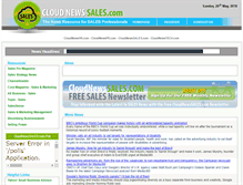 Tablet Screenshot of cloudnewssales.com